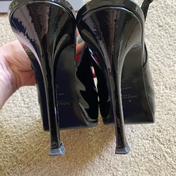 YSL Tribute Too Tribtoo slingbacks Black patent 39 - Picture 4 of 7